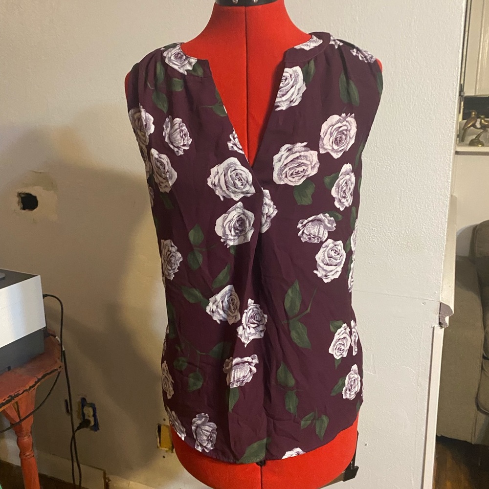 Loft purple shell multimedia top